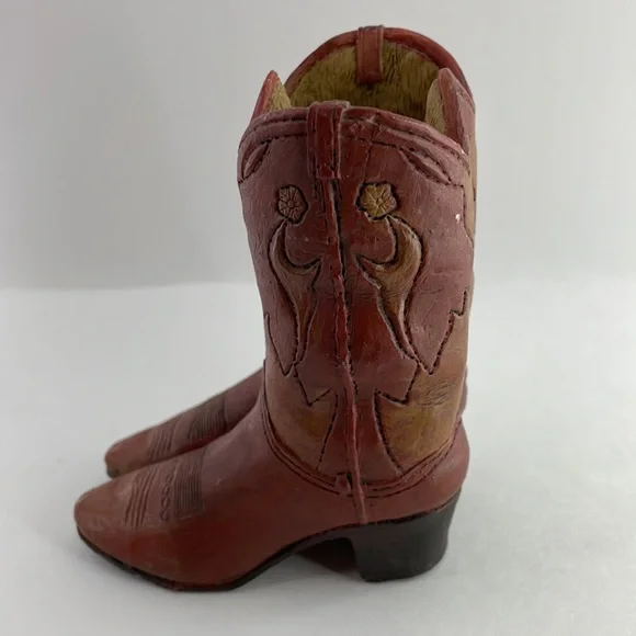 Mini Glass Ceramic Cowboy Boot Pen Holder Western Cowboy Decor - Picture 13 of 14